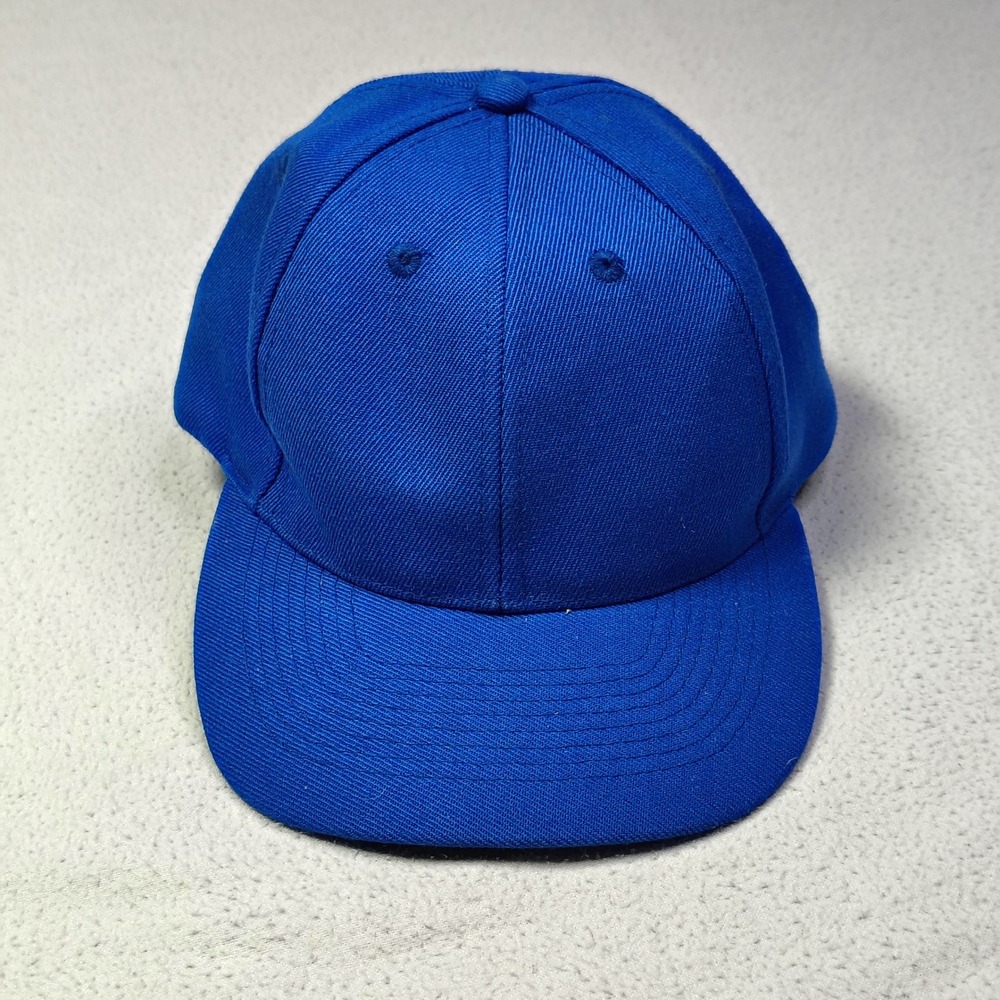 VINTAGE Otto Hat Cap Snapback One Size Blue Wool Blend Blank Panel Mens
